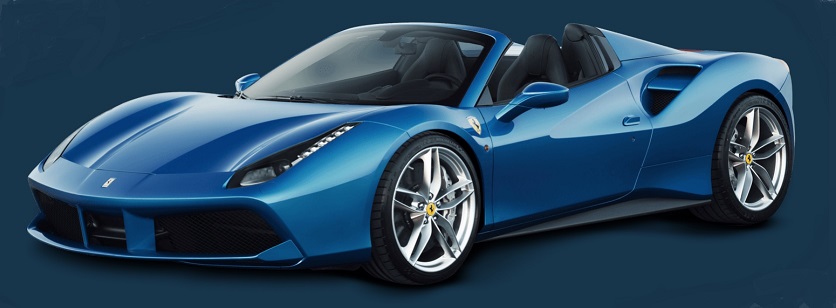 Ferrari 488 Spider 3.9 V8, Ferrari specs, horse power, torque, curb weight, dimensions, car specs, DCT