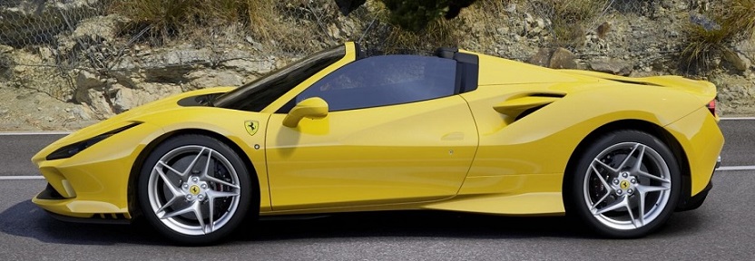 Ferrari F8 Spider, Ferrari specs, horse power, torque, curb weight, dimensions, car specs, DCT