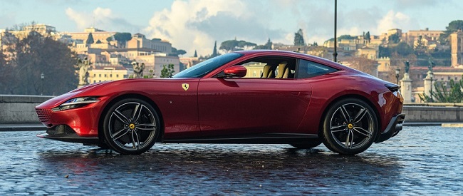Ferrari Roma 3.9 V8, Ferrari specs, horse power, torque, curb weight, dimensions, car specs, DCT