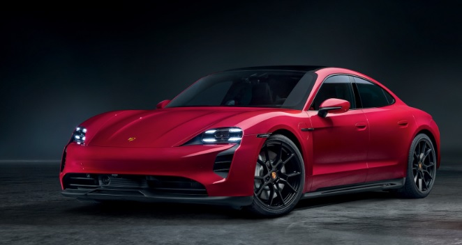 Porsche Taycan, electric sport car, models, specs, curb weight, dimensions